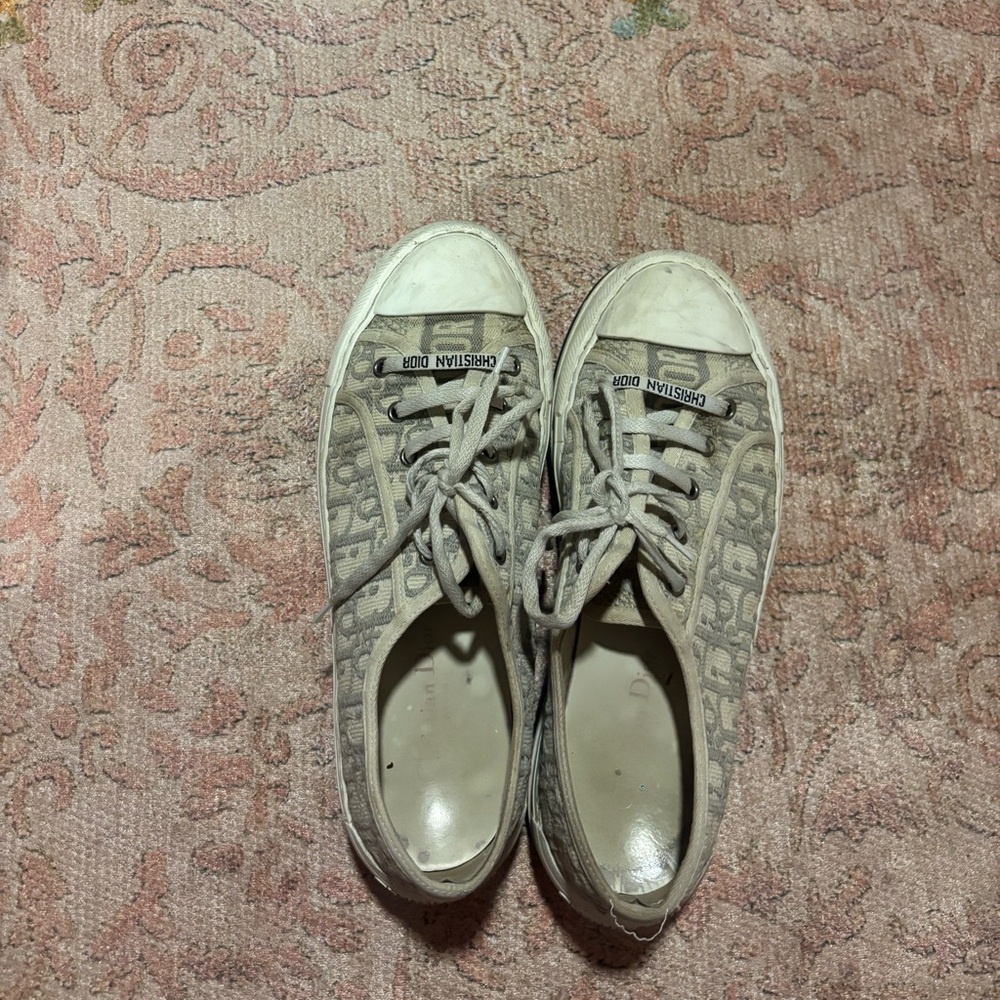 Dior Gray and White Sneakers